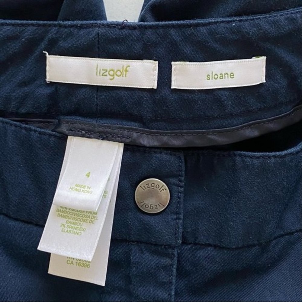Liz Golf Navy Golf Shorts Womens size 4 Sloane Style - Picture 6 of 12